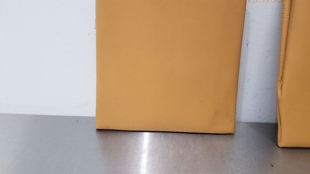 1990 FERRARI TESTAROSSA ACCESSORY MAP POCKET SET PAIR TAN LEATHER
