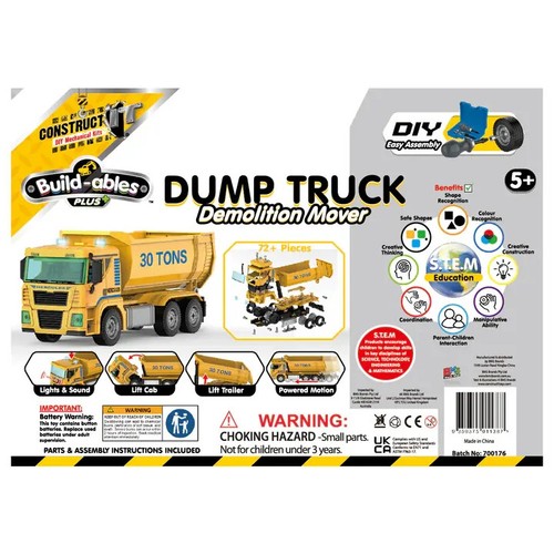 Construct IT Build-ables Plus - Dump Truck Demolition Mover 11387 - Picture 4 of 4
