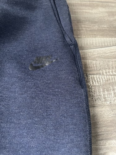 Nike Sportswear Tech Fleece Slim Fit Joggers Blue Heather Youth Sz Medium - Picture 2 of 8