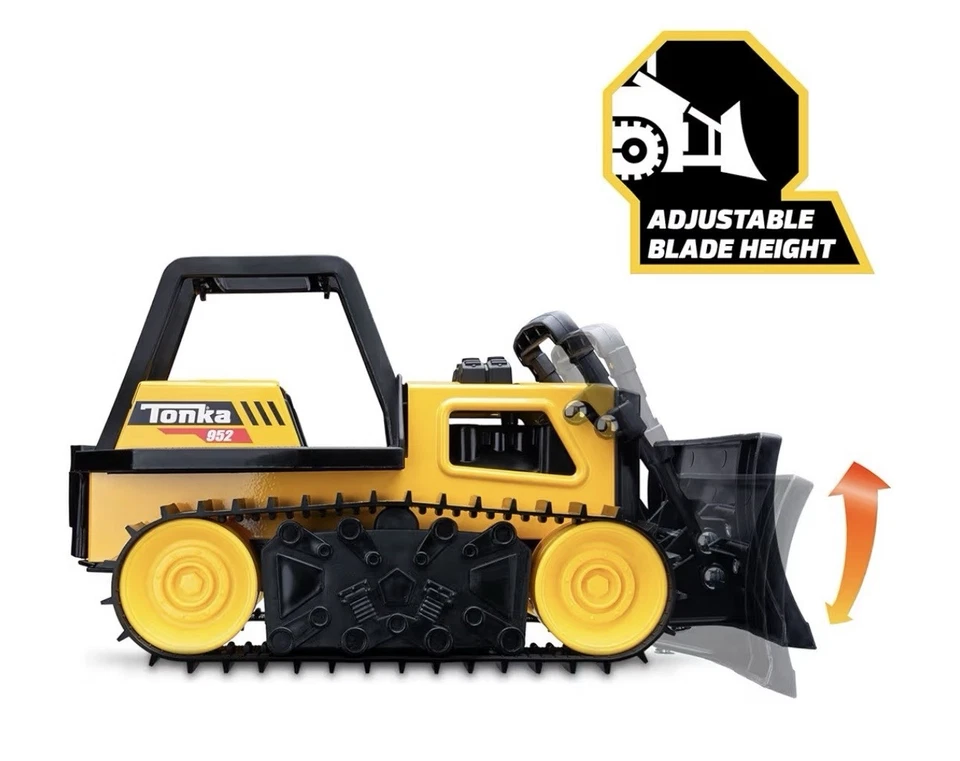 Bulldozer clásico Tonka Steel - Hecho con acero y plástico resistente Foto 3 de 4