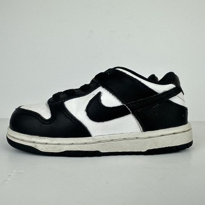 Nike Dunk Low Panda Baby Turnschuhe | UK 7,5 | Schwarz Weiß | Kleinkind