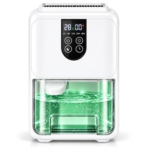 Pozxiol 1.8L Mini Dehumidifier Auto Defrost Quiet Sleep Mode Damp Moisture mould