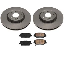 Front Brake Rotors With Ceramic Brake Pad 3pc for Hyundai Azera 12-17