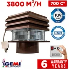 Chimney Fan Fireplace Barbecue Exhaust Fan Round Flue 30 Cm / 12" 110 Volt Gemi