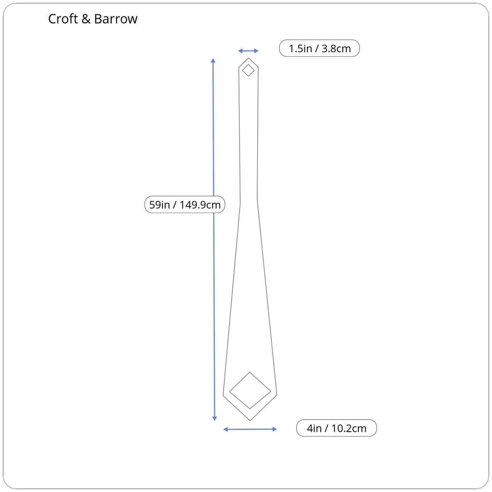 Croft & Barrow 100% Silk Neck Tie Blue and Grey Pattern - Image 4 of 4