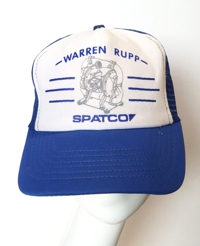 Vintage Snapback Warren Rupp Spatco Hat Mesh Trucker Cap Blue Made in ...