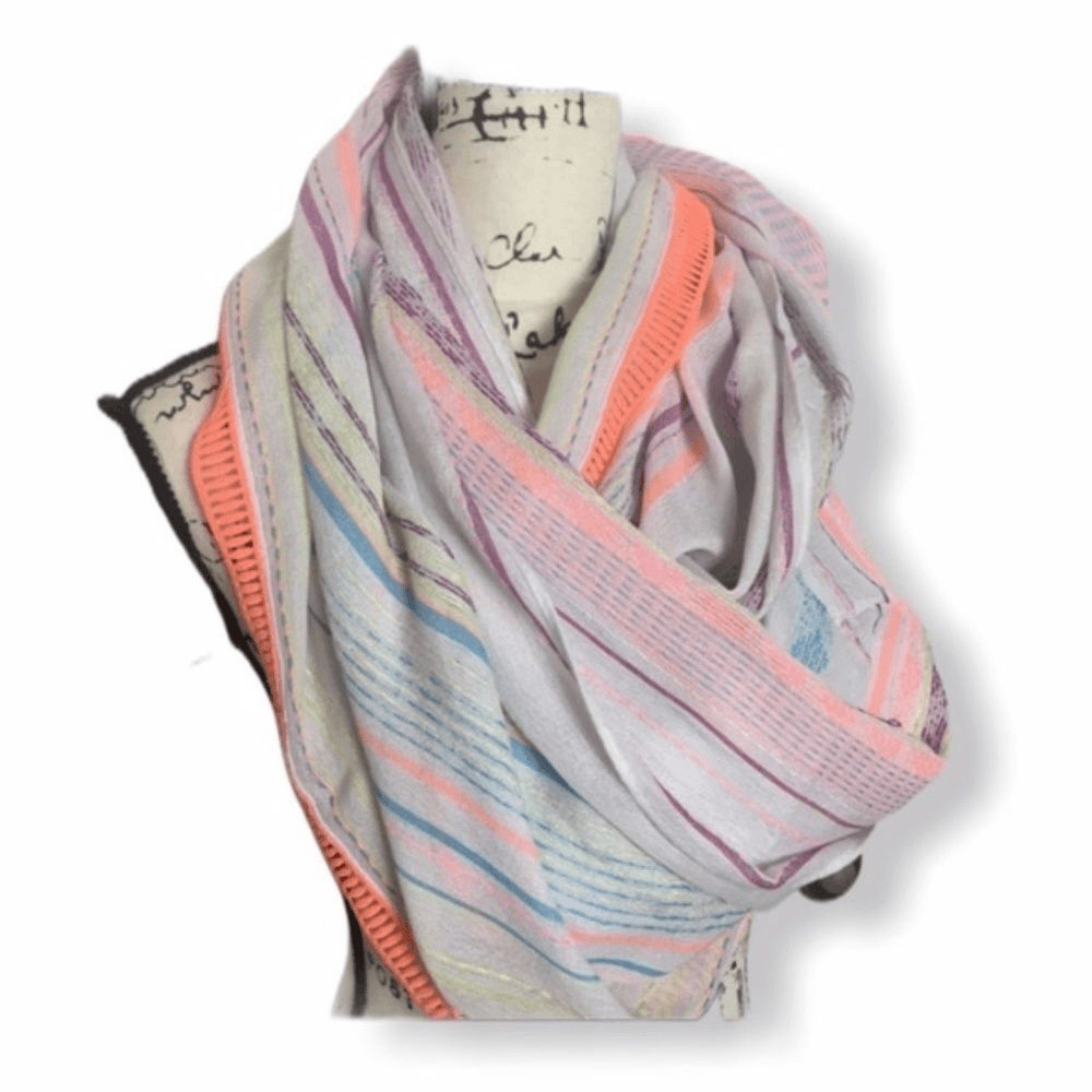 Light colored infinity wrap scarf - image 2