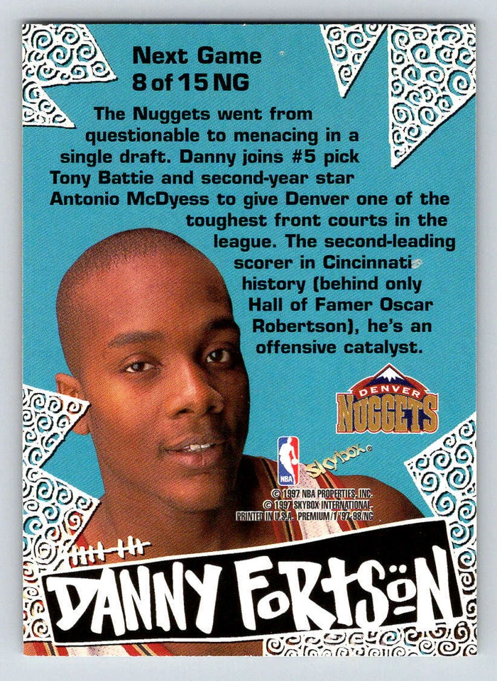 1997-98 SkyBox Premium Next Game #8 Danny Fortson (ref 202260) - Image 2 of 2