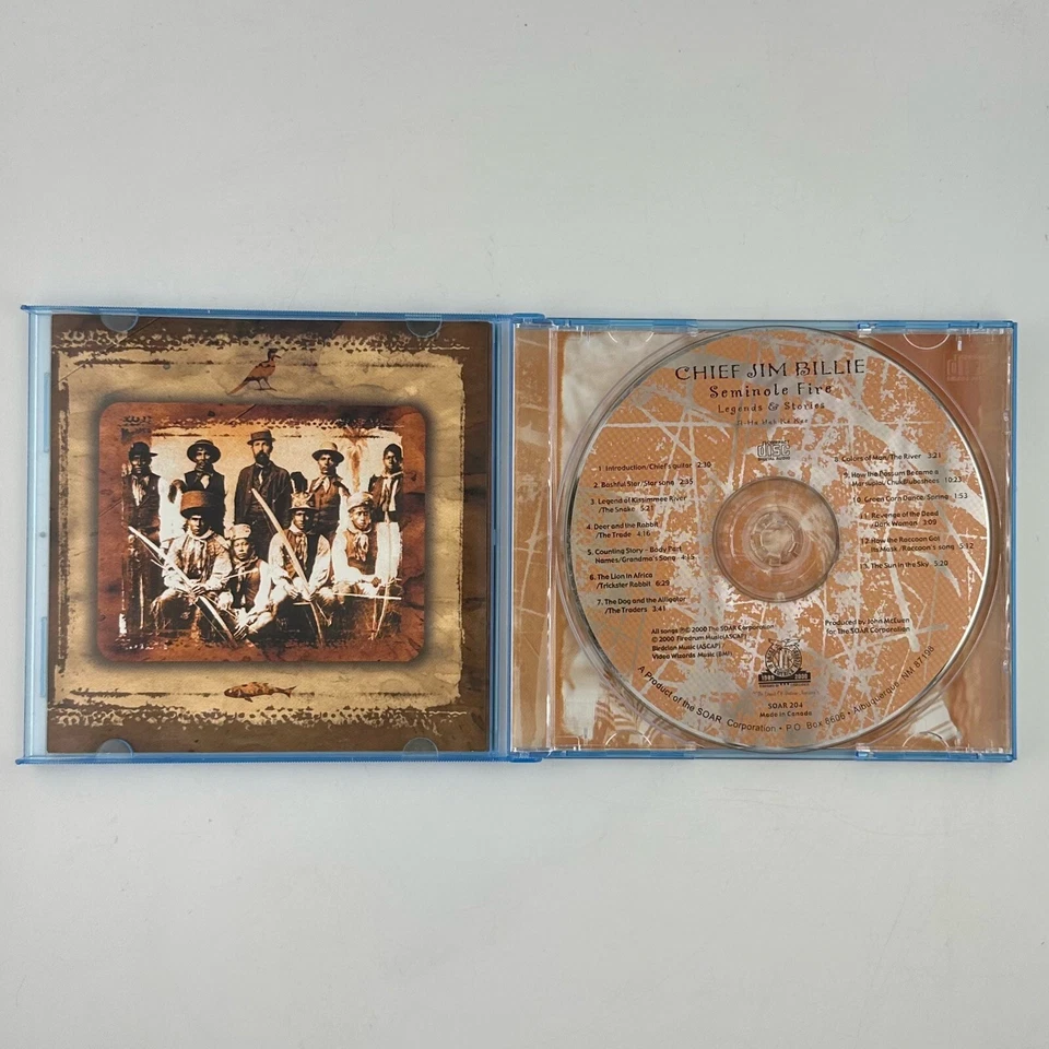 Chief Jim Billie Seminole Fire Legends & Stories A-Ha Yah Ke Kee SOAR 204 CD Foto 2 de 4
