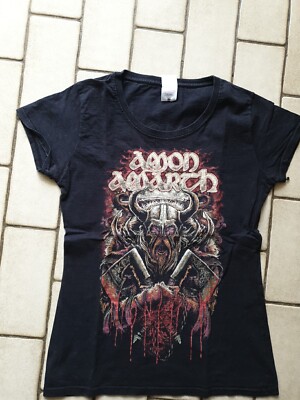 AMON AMARTH Girlie T-Shirt, Gr. S, Fight Until Your Dying Breath,   Backprint
