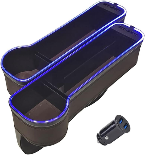 2 Pack Car Seat Gap Organizer Storage Box Front Seat Gap Come with 1 Cigarette L