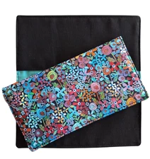 100% Cotton Fabric Floral Checkbook Cover