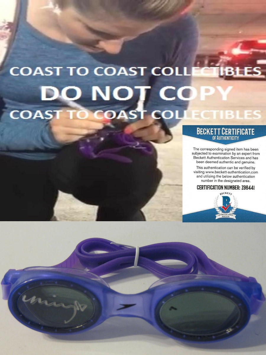 Missy Franklin USA Olympic gold medalist swimmer signed Swim goggles COA proof Missy Franklin USA Olympic gold medalist swimmer signed Swim goggles COA proof