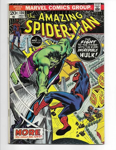 Amazing Spider-Man 120 1973 Marvel Comics VG/F 5.0 Battles Incredible Hulk