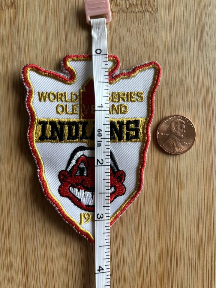 New 1948 Cleveland Indians World Series Patch 3.50 in. Official Sew On Iron Rare - Image 2 of 4