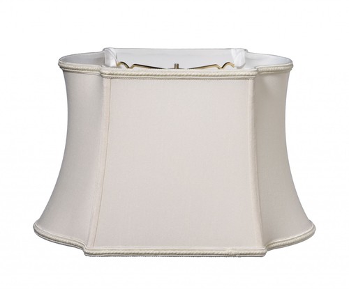 12" Cream Premium Oblong Shantung Lampshade - Picture 2 of 6