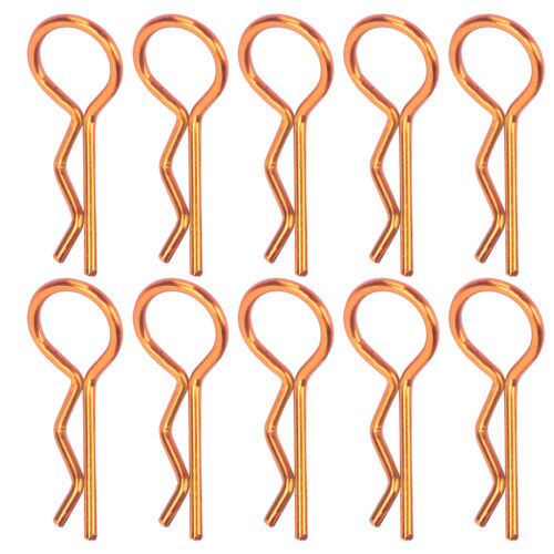 (Green)10Pcs RC Car Shell Clip RShape Metal Body Clips Pins For 1/5 1/6 1/8 - Picture 19 of 27