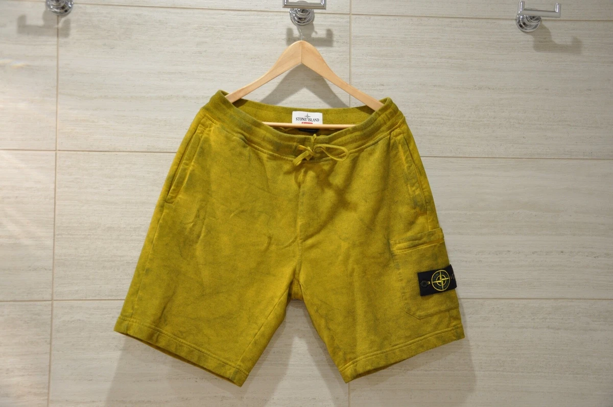 Supreme Stone Island Sweat Short Olive Size: M Store Tag: Stoney Yellow (SS19)