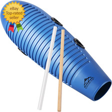 Guiro Instrument 3.9"X13" Fish Shaped Latin Percussion Instrument with 2 Scraper