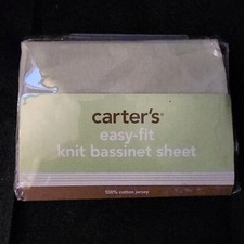 Carter's Easy Fit Knit Bassinet Sheet Sage 100 Cotton Jersey New