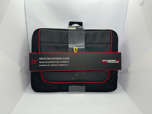 Macbook Pro, Retina Air Ferrari Fiorano Leather 13" Laptop Sleeve - Black/Red - Picture 7 of 7