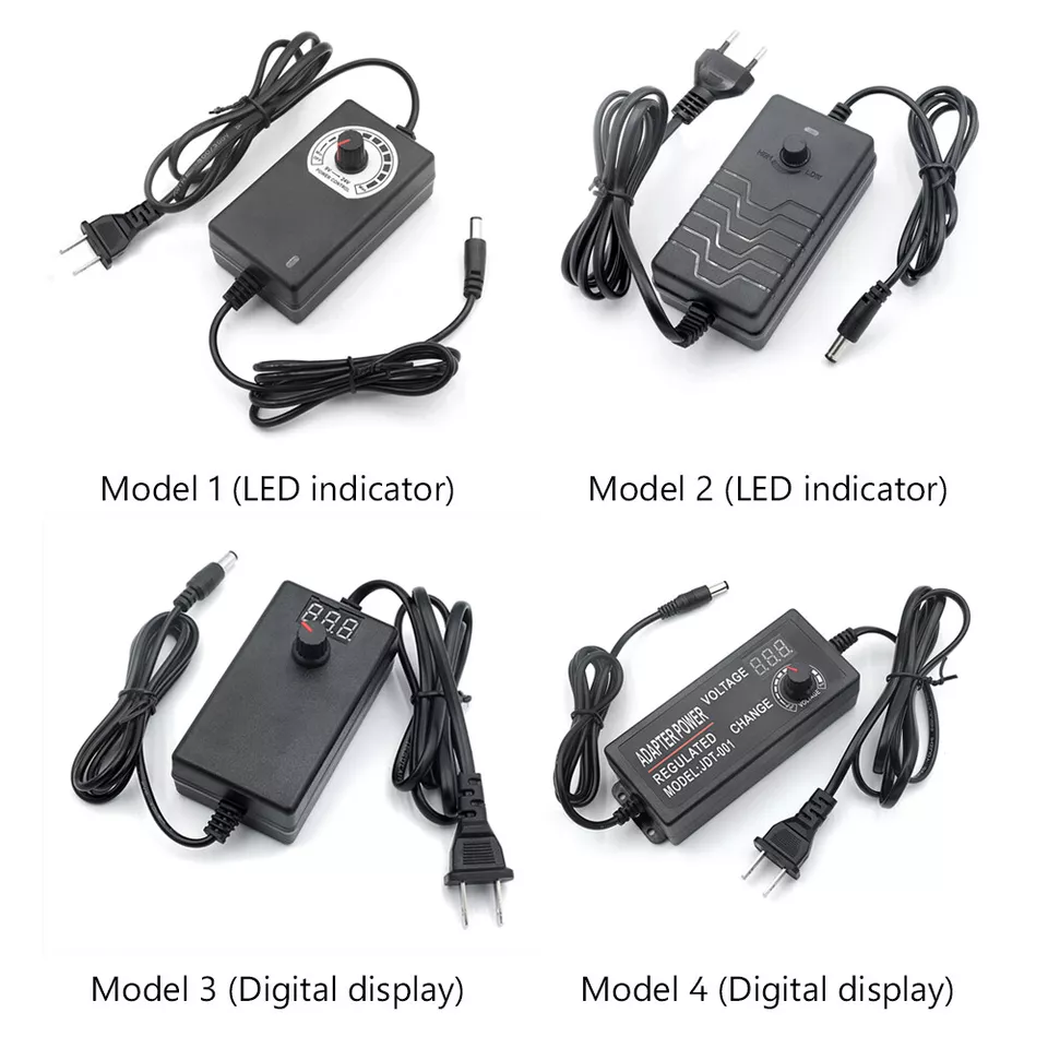 Adjustable Voltage Power Supply Adapter AC /DC Switch 1-24V LED Display EU US - Image 3 of 4