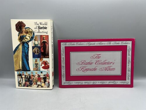 BARBIE COLLECTOR'S KEEPSAKE ALBUM & WORLD OF BARBIE COLLECTING VHS TAPE