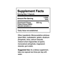 Swanson Maximum Strength Graminex Flower Pollen Extract (60 Caps, 500mg Each)