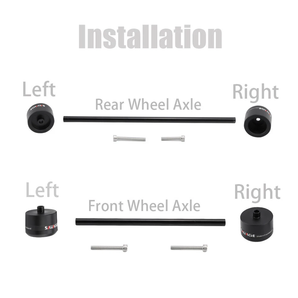 Eixo de roda garfo protetor contra colisão quadro braço oscilante carretéis deslizantes para Kawasaki Z900/SE/RS - Imagem 4 de 4
