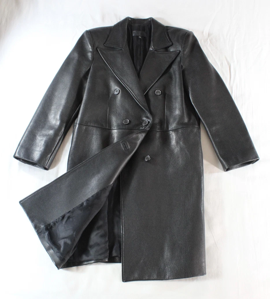 GUCCI NILI LOTAN CAPPOTTO "KELSO" PELLE DI CAPRA PESANTE NUOVO CON ETICHETTE $2.795 (SUPER RARO!!) M