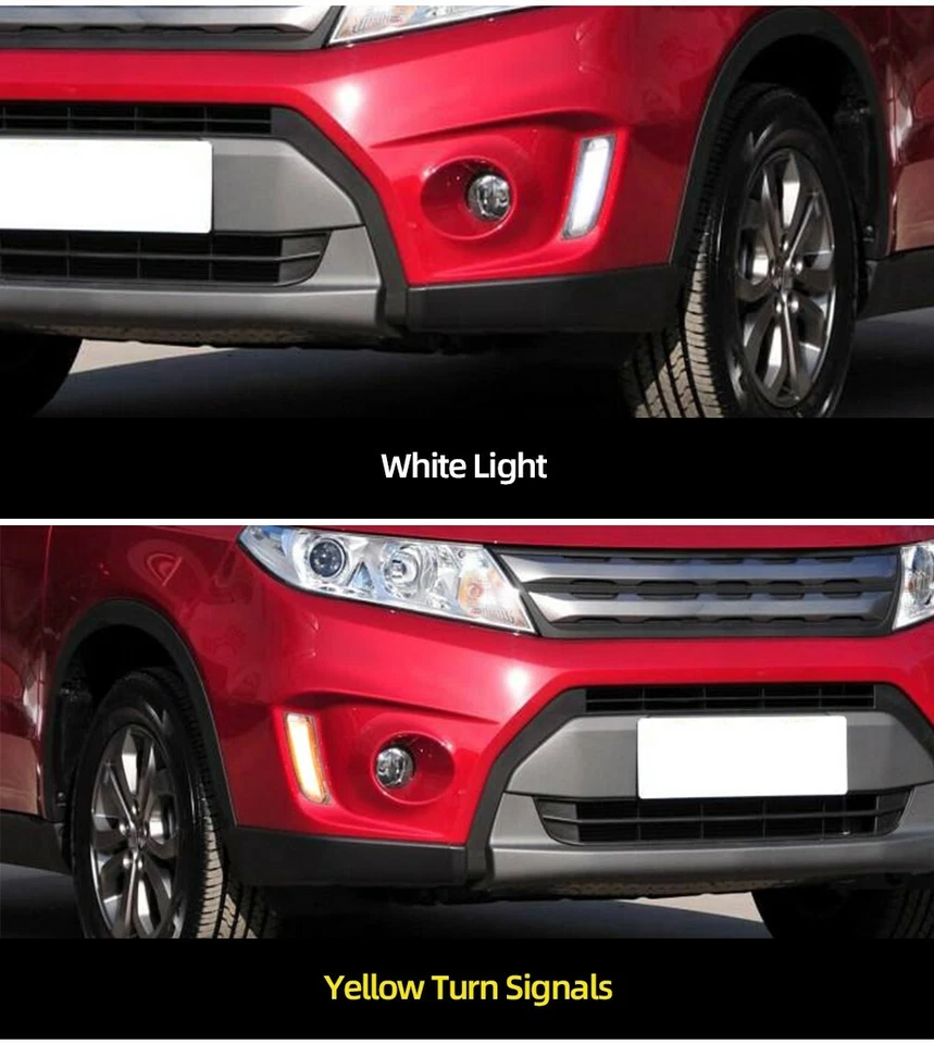 DRL Daytime Running Fog LED Light W/ Turn For Suzuki Vitara 2015-2018 Foto 2 de 4