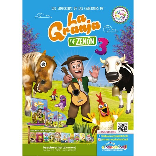 DVD Los Videoclips De Las Canciones De La Granja De Zenon 3 El