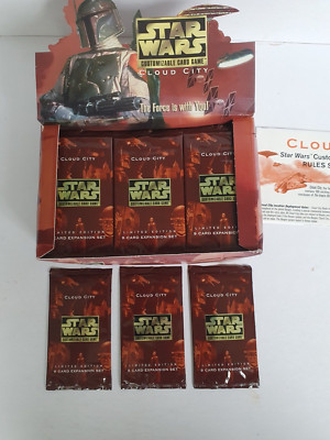 STAR WARS CCG CLOUD CITY BLACK BORDER FACTORY SEALED BOOSTER - BOXFRISCH - 9 KARTEN