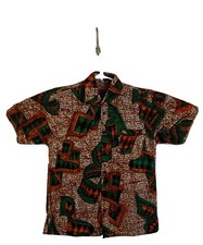 short sleeves casual men  s shirts ,Handmade , African Print