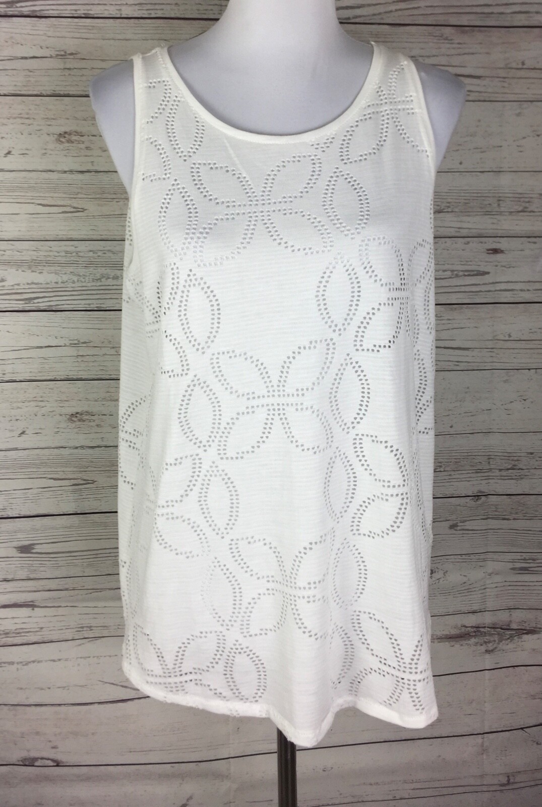 H & M L.O.G.G. Label of Graded Goods White Floral Sleeveless Tank Top
