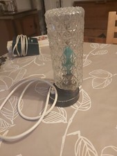 VINTAGE DESIGN - kleine Tischlampe - BUBBLE ICE KRISTALL - original 70er - RETRO