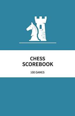 Chess Scorebook 100 Games: 80 Moves Chess Notation Book Teal by Central New-,