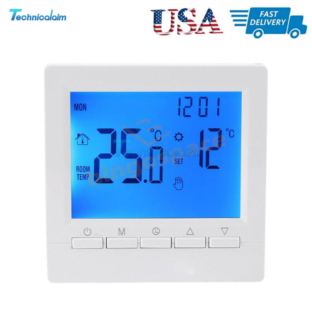 Digital Wall-hung Furnace Thermostat Temperature Controller Weekly Programmable