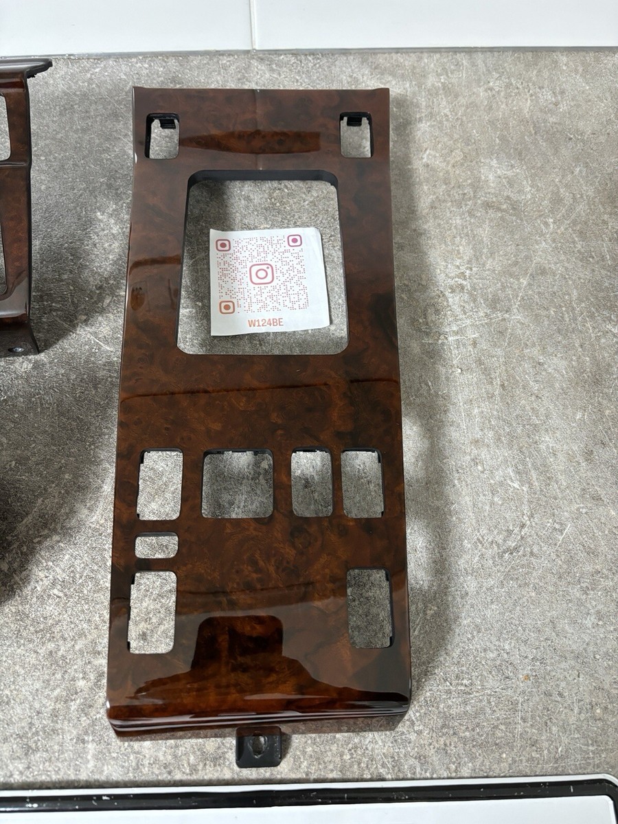 Mercedes w124 Wood Shift Trim Burl Walnut Schaltbrett Center