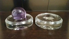 3 XLarge 3" Round Dimple Display Stands For Shooter Mummy Standard Marbles