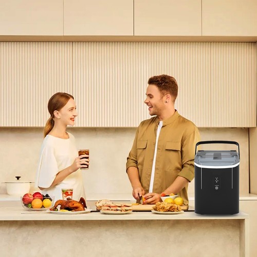 YUKOOL Macchina per il Ghiaccio da Scrivania, Portatile, 34Lbs/24H, Cubetti di Ghiaccio Masticabili,Autopulente - Foto 10 di 63