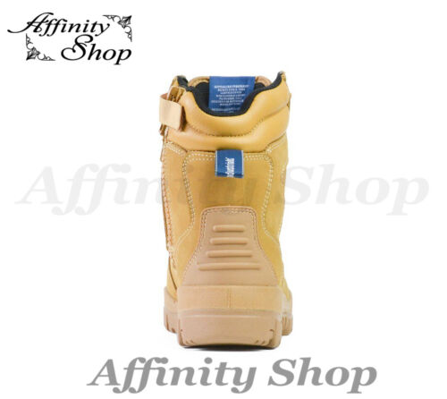 Longreach Zip WORK BOOTS Wheat Ultra Bata Industrial Safety Cap Footwear AS/NZS - Picture 5 of 7