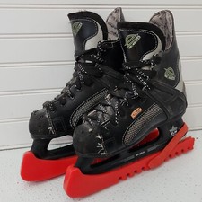 CCM EDGE 4.1 SL-2500 SIZE 13 Kids Youth ICE HOCKEY SKATES BLACK Blade covers