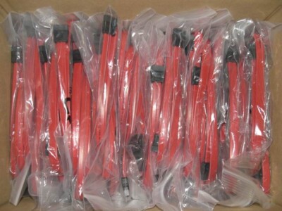 50x SATA3 Kabel - 57,5cm - 6Gb/s - Supermicro CBL-0044L - rot