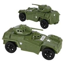 TimMee Processed Plastic Modern Armored Cars Tim Mee Army Men OD Green Vehicles
