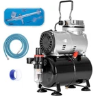 Dual Action Airbrush Compressor Kit 1/5HP 110‑120V Paint Airbrush System for Art