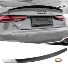 FOR 18-22 AUDI A5 S5 SPORTBACK 4DR GLOSS BLACK DUCKBILL REAR TRUNK SPOILER WING