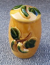 Ancien pot ou poubelle de table déco florale Vallauris art pop french pottery