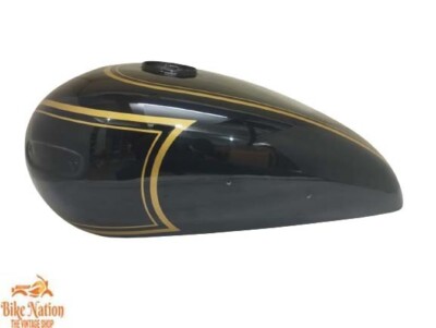 Fit For Ariel Square Four Black Tank with Brass plated panel plate