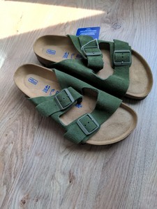 birkenstock arizona soft footbed green